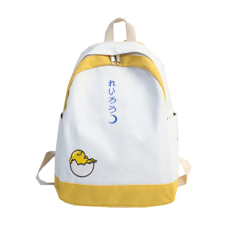 Аниме Gudetama, женский рюкзак, модный, Холщовый, для путешествий, школьная сумка, Mochila Feminina, женские рюкзаки, женская сумка для книг