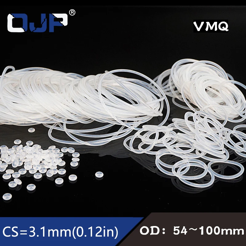 Белое Силиконовое кольцо силикон/VMQ Oring Толщина 3 1 мм OD54/55/60/65/70/75/80/85/90/95/100