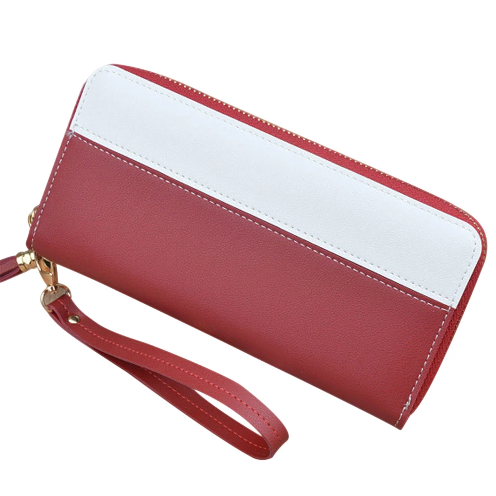 1 шт. Женский кошелек длинный дизайн на молнии для монет карт мобильного телефона