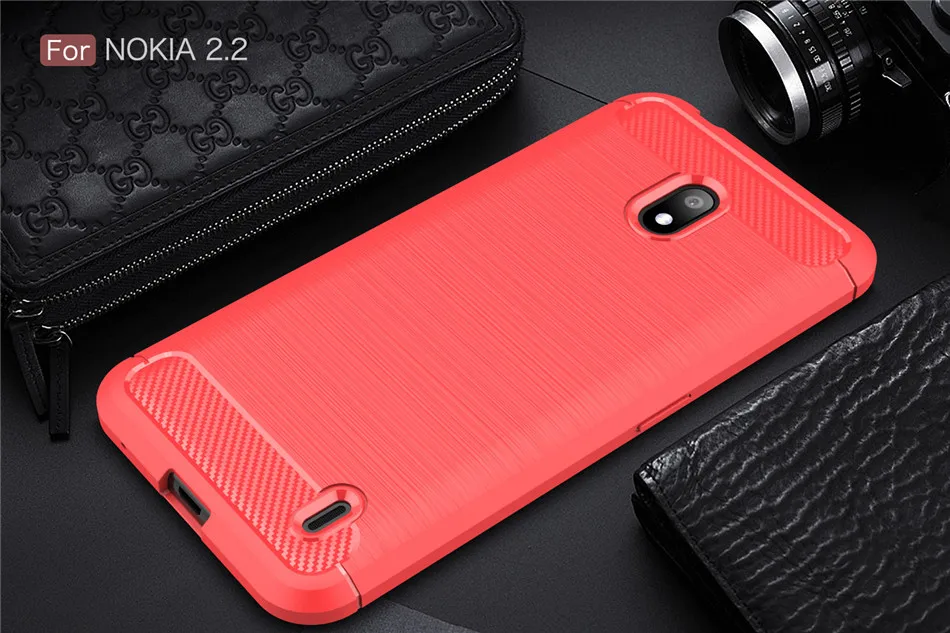 Силиконовый чехол для Nokia 2,2 2 для Nokia 2,1 2V ударопрочный чехол из углеродного волокна TPU для телефона Nokia 2,2