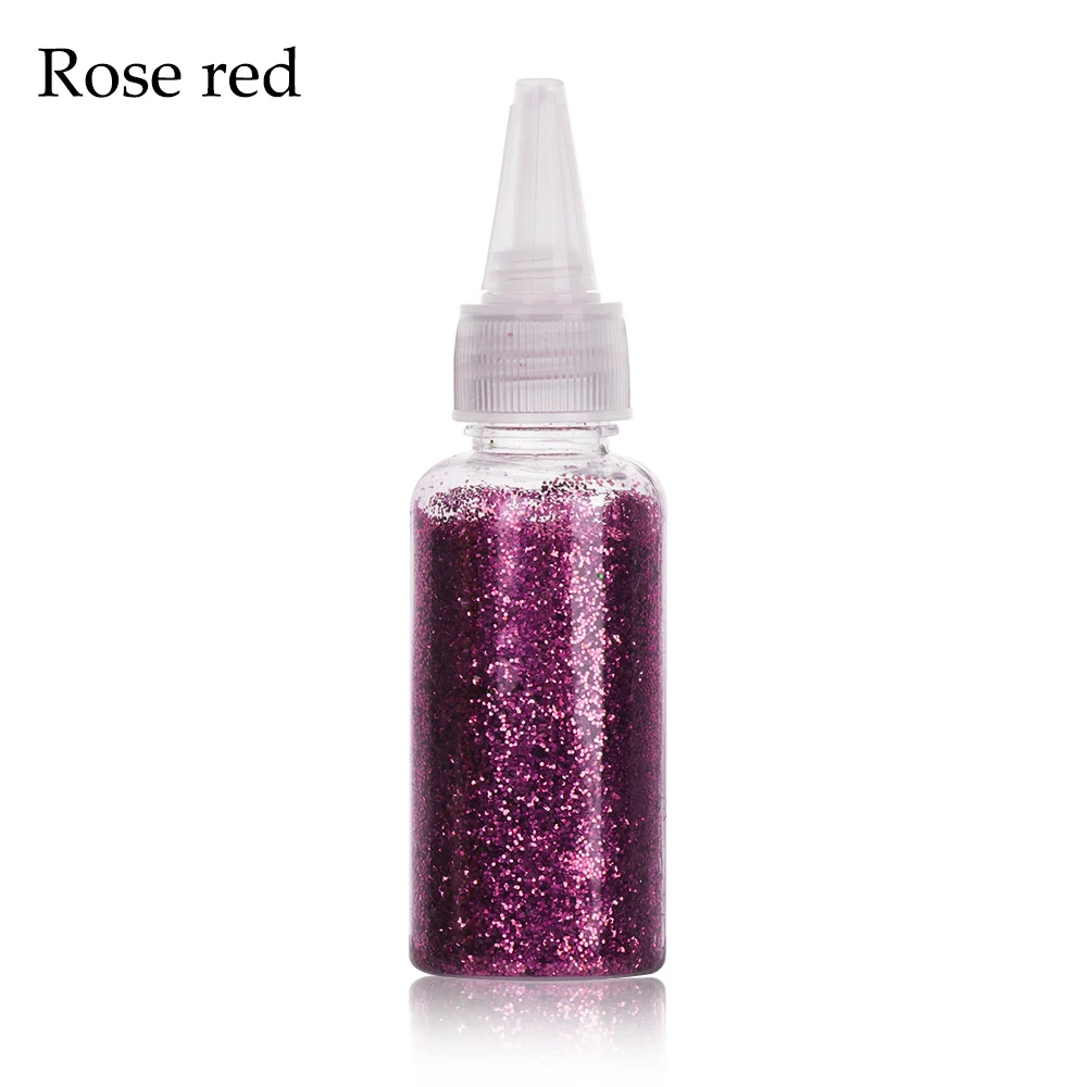 rose red 30 мл красивый градиентный пигмент с блестками Вода Масло песок живопись Блеск порошок блесток лазерный порошок двойного назначения пигмент DIY ремесло - Цвет: rose red