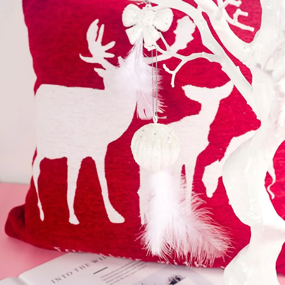 4 шт. белый пенопластовые перья Рождественская елка украшение кулон Ins Wind DIY