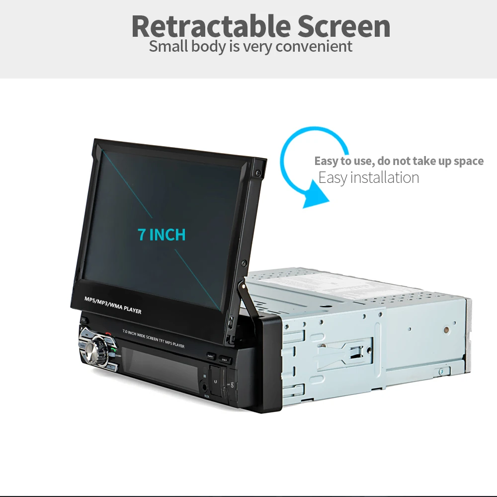 $67.67 Podofo 1 Din Car Radio GPS Auto Radio 7