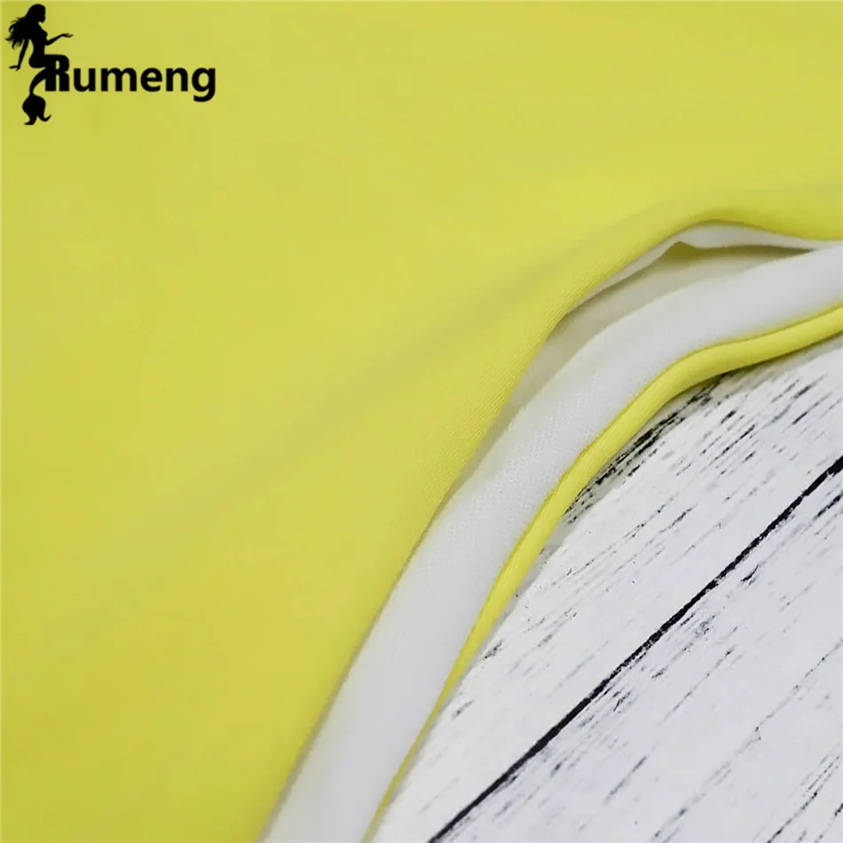 RUMENG желтый однотонный купальник женский сексуальный бразильский комплект