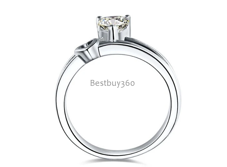 0.5ct 3 зубцов кольцо из стерлингового серебра 925 пробы SONA Диамант Кольцо женское
