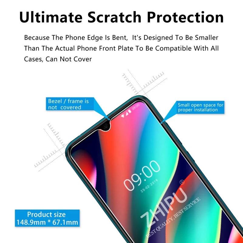 2 шт. закаленное стекло для Wiko View 3 Pro 6 Защитное экрана 2.5D 9H профессиональная