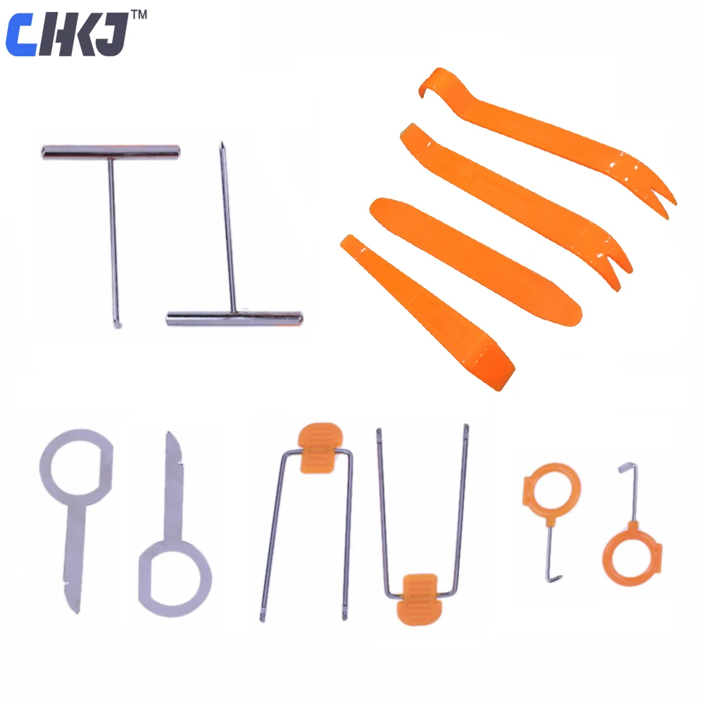 CHKJ 12 шт./лот пластмассовый Клин инструмент для удаления отделки автомобиля радио дверной зажим панель тире аудио Профессиональный автомобиль ремонт инструмент