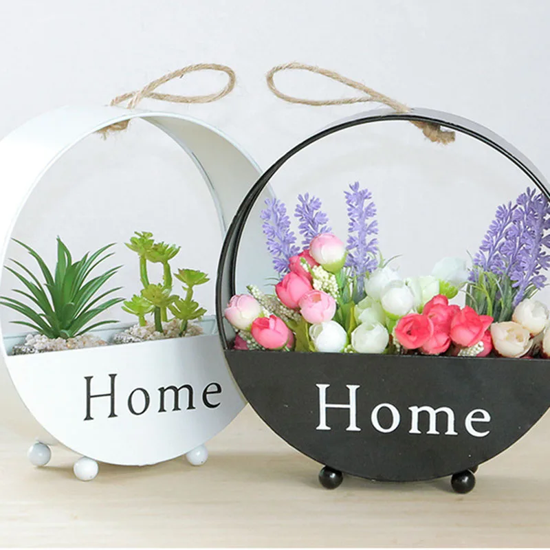 1 шт. железная висячая винтажная плетеная Подвеска для растений крючки в виде