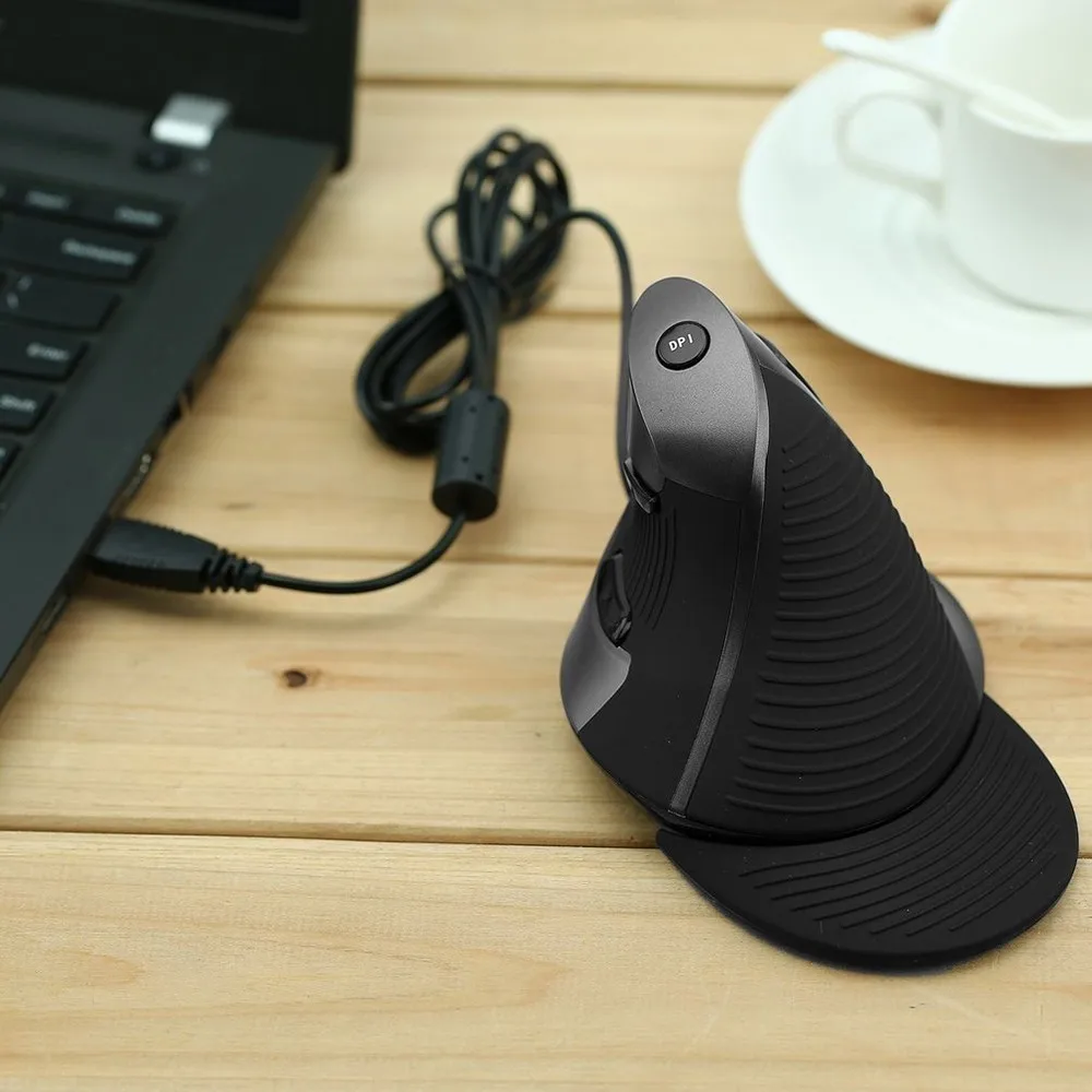 Вертикальная мышь Delux M618 игровая Мышь USB Проводная для правой руки 1600 Точек на