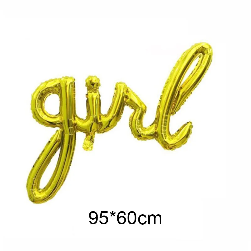 gold girl Одно розовое золото звено мальчик девочка Фольга Воздушный шар ребенок пол раскрыть воздушный шар для Бэйби Шауэр 1-й для празднования первого дня рождения украшения воздушные шары - Цвет: gold girl