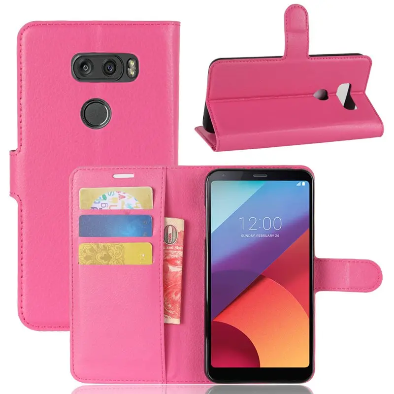 Роскошный флип чехол из искусственной кожи для LG V30 V 30 кожаный бумажник с