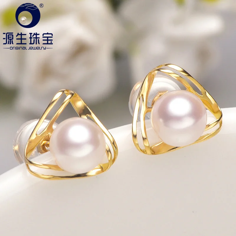 Серьги гвоздики с натуральным жемчугом 5 6 мм|stud earrings|earring studs earringsearrings 18k gold |