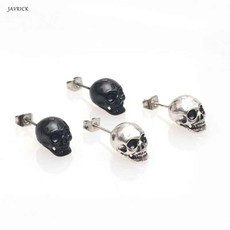 Популярные серьги в стиле панк с черепом гвоздики хип хоп унисекс модные