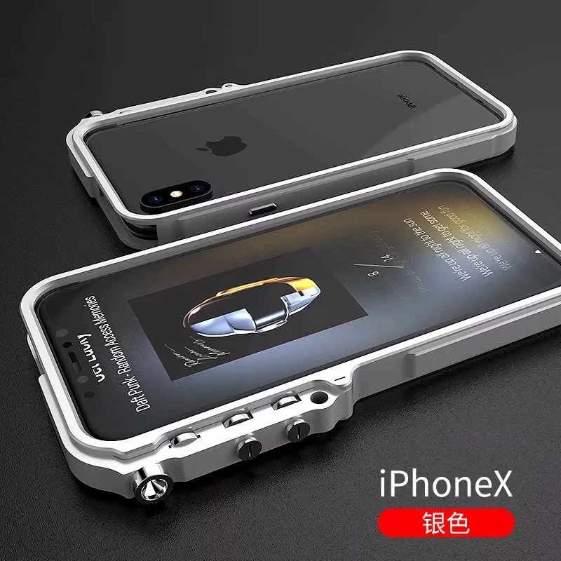 Алюминиевый металлический триггер с ЧПУ бампер чехол для Apple IPhone X чехол для iPhone X рамка крышка с альпинистской веревкой
