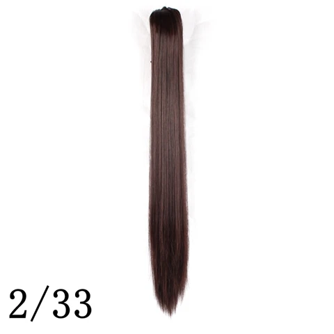 2 33 JOY& BEAUTY, прямые накладные волосы на заколках с когтями, термостойкие синтетические накладные волосы на заколках, накладные хвосты, накладные хвосты пони - Цвет: 2 33