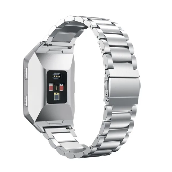 Серебристый Ремешок для часов для Fitbit Ionic из нержавеющей стали металлический сменный ремешок для Fitbit Ionic Смарт-часы ремешок браслет часы - Цвет: Серебристый