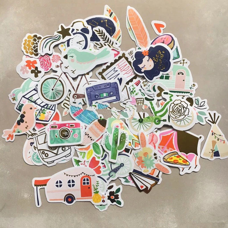 66 шт./упак. дорожная Фольга для лагеря Золотая высечка бумага скрапбукинга сделай