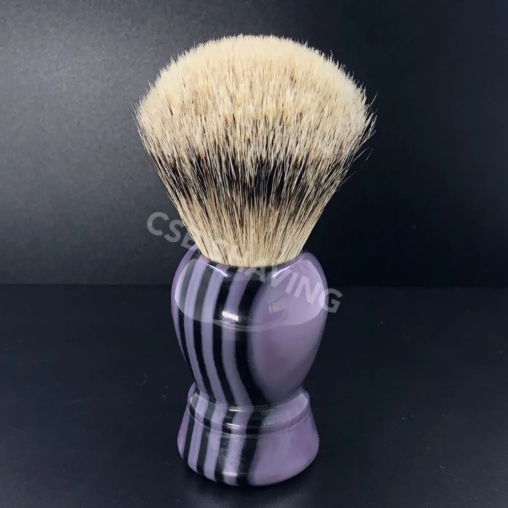 CSB Silvertip Badger Hair Shaving Brush Stripe Pattern Handle Barber Shop Salon Shave Wet Tool | Красота и здоровье