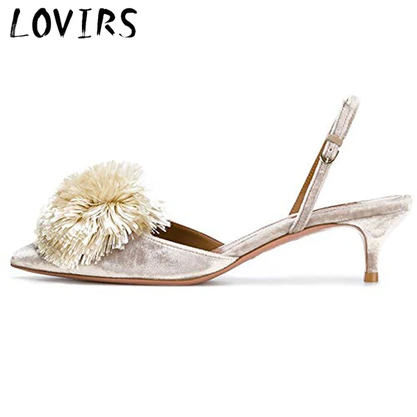 White Lovirs/женские туфли-лодочки; синие туфли-лодочки с острым носком на каблуке «рюмочка»; босоножки на низком каблуке; обувь для вечеринки и свадьбы - Цвет: White