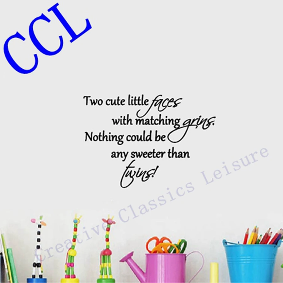Бесплатная доставка детская двойная надпись наклейка на стену виниловый декор