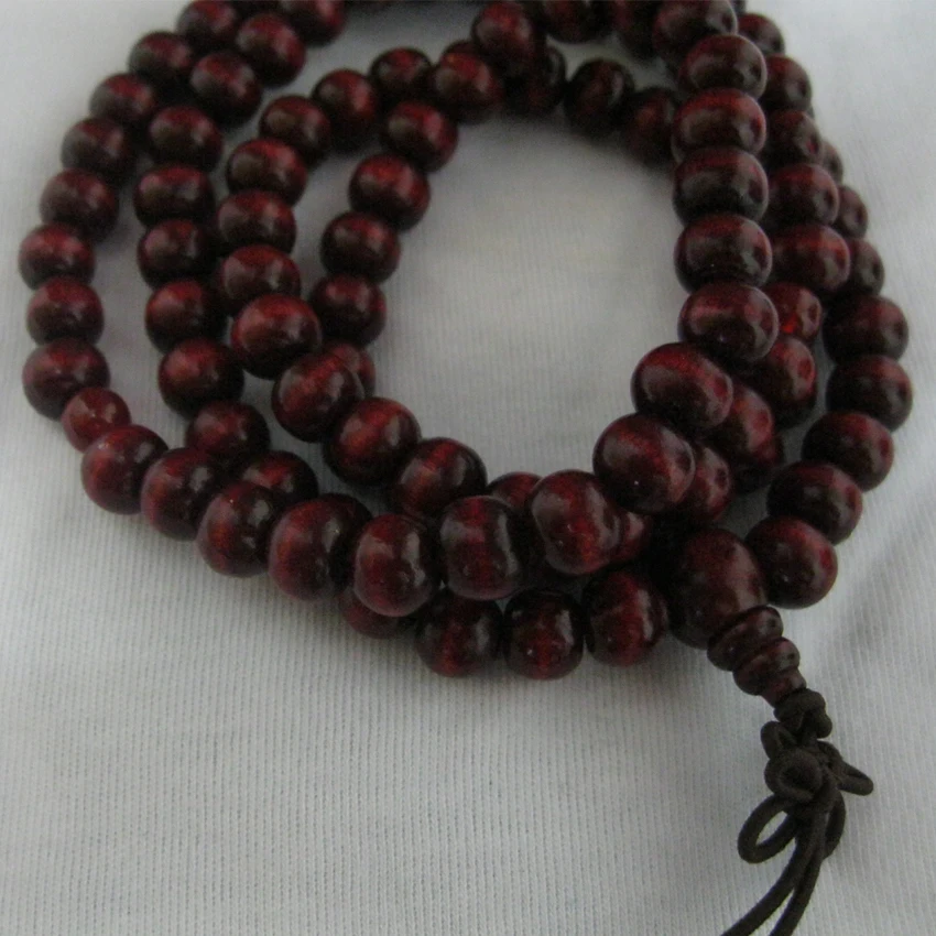 Модные браслеты из натурального палисандра 8 мм бусины 108 Будды мужской и женский