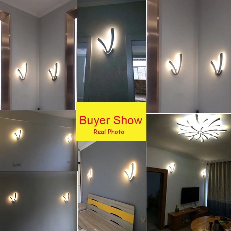 Современная светодиодная настенная лампа 12 Вт для ванной комнаты спальни