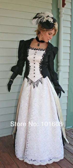 1860S Victorian Corset Gothic/Civil War Southern Belle Ball Gown Dress Halloween dresses US 4-16 V-1210 |