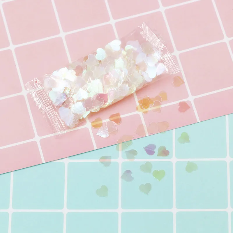 1-White Heart 10 г/пакет письмо Снежинка Сердце с блестками для рукоделия DIY Швейные аксессуары блестки конфетти-Блестки Дизайн ногтей украшения пайетками - Цвет: 1-White Heart