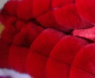 red Linhaoshengyue 88 см длинные высокого качества настоящая трава лиса пальто с рукавом 50 см - Цвет: red