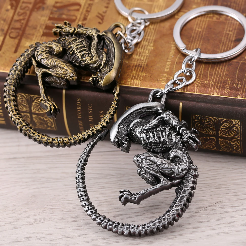 Alien v Хищник брелок может Прямая поставка металлические кольца для ключей подарка