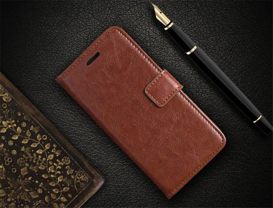 Чехол из искусственной кожи для Xiaomi Redmi Note 6 Pro Ретро Бумажник Кожаные чехлы