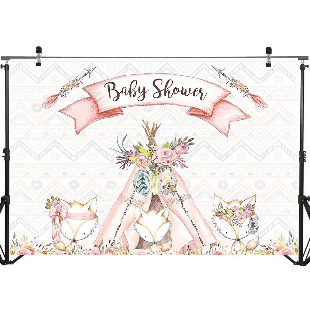 Фон для фотосъемки NeoBack с изображением леса розового цвета животных вечеринки в