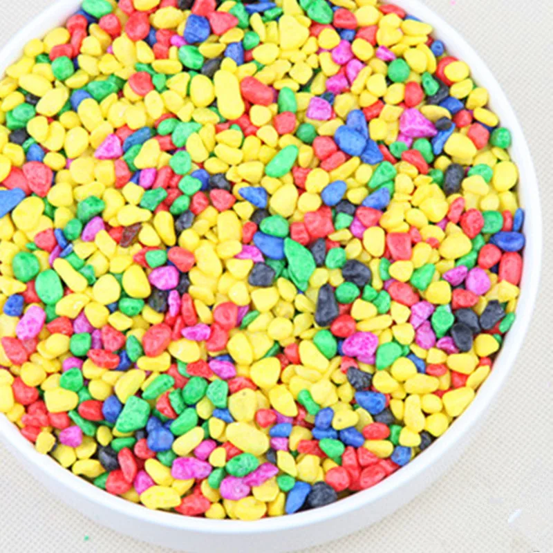 Радужные цвета гравия смешанные маленькие камни сочные растения бонсай