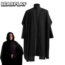 Professor Severus Snape Cosplay Costume For Adults Black Cloak Shirts Rube Full Set Men Women Halloween Carnival Party Uniforms