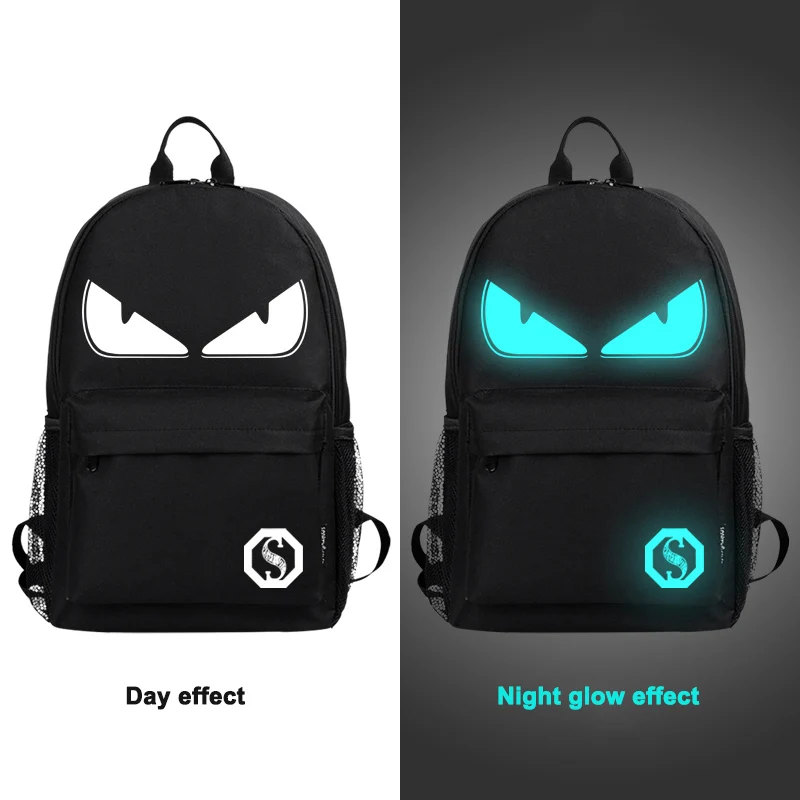 2018 New Fashion Noctilucent Backpack Men's Anime Cartoon Student Luminous School Bag Teenagers Women Casual Male Travel Mochila | Багаж и