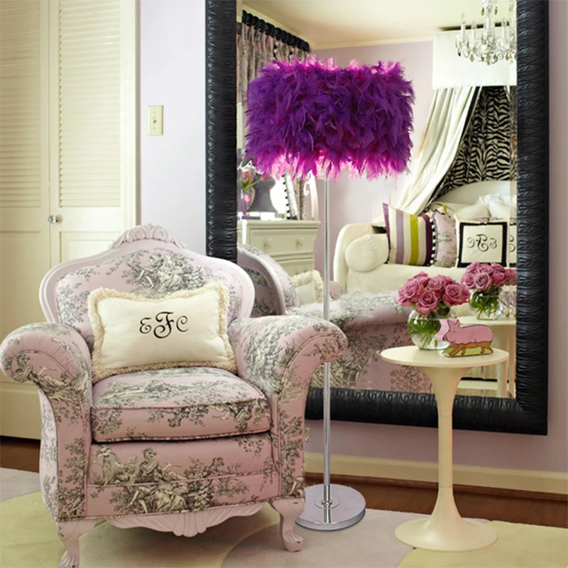 Модный дизайн перьевая Напольная Лампа Домашний Светильник ing для гостиной