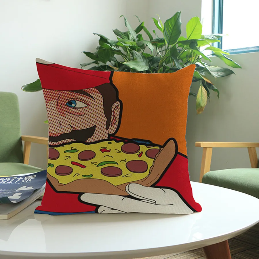 Высокое качество с принтом &quotпоп арт&quot Стиль Подушка диванная подушка