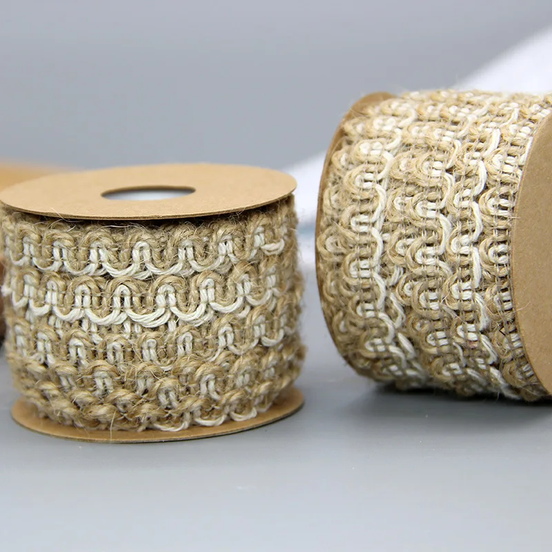 5 м DIY Ремесло винтажный натуральный Hessian джутовый шпагат веревка Свадебная вечеринка Мешковина Лента Декор для дома катушка фестиваль Скрапбукинг 9 видов стилей