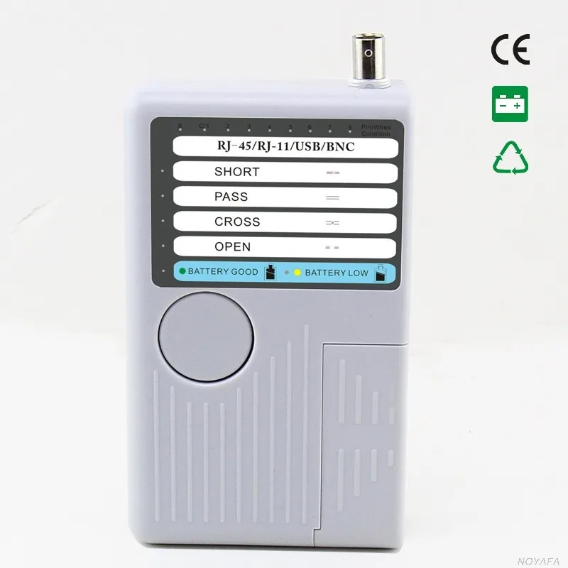 NF-3468 4 в 1 Многофункциональный цифровой RJ11/RJ45/BNC кабель USB, тестер Длина Кабеля Тестер английская версия