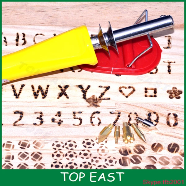 TOPEAST DIY 220 В/240 в 30 Вт ручка для сжигания дерева набор инструментов паяльника с 5