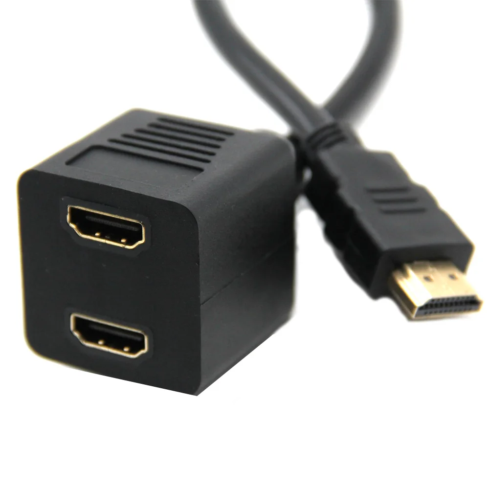 Горячая HDMI 1 вход 2 выхода мужчин и женщин сплиттер кабель адаптер конвертер HDMI кабель Дисплей порт для HD DVD lcd tv