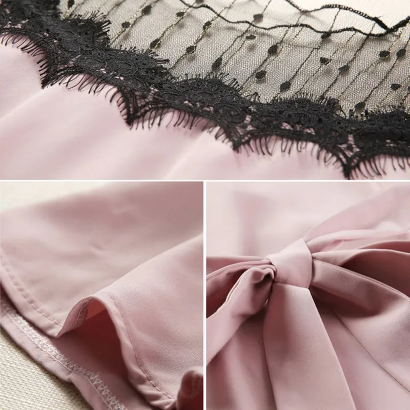 Женское весеннее летнее милое кружевное платье контрастного цвета с вышивкой