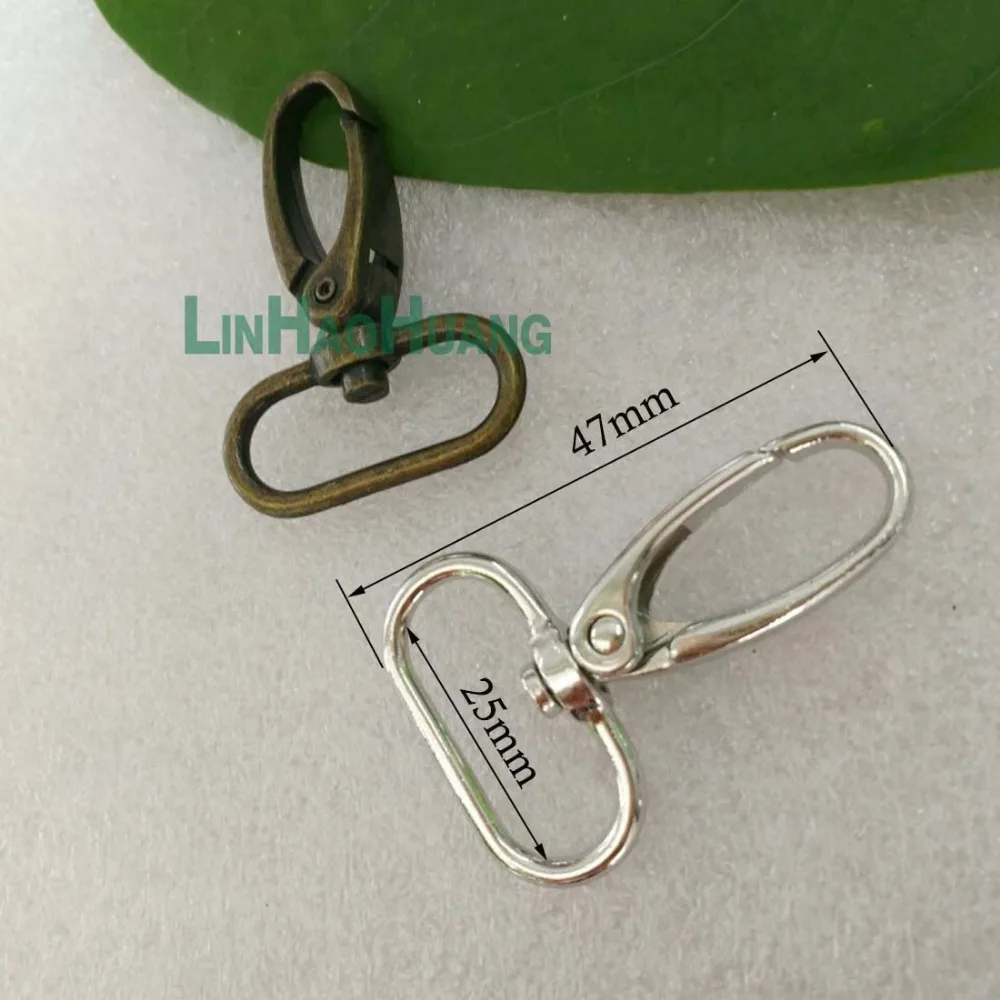 Поворотные застежки из серебристого/бронзового сплава с кольцом для ключей 30