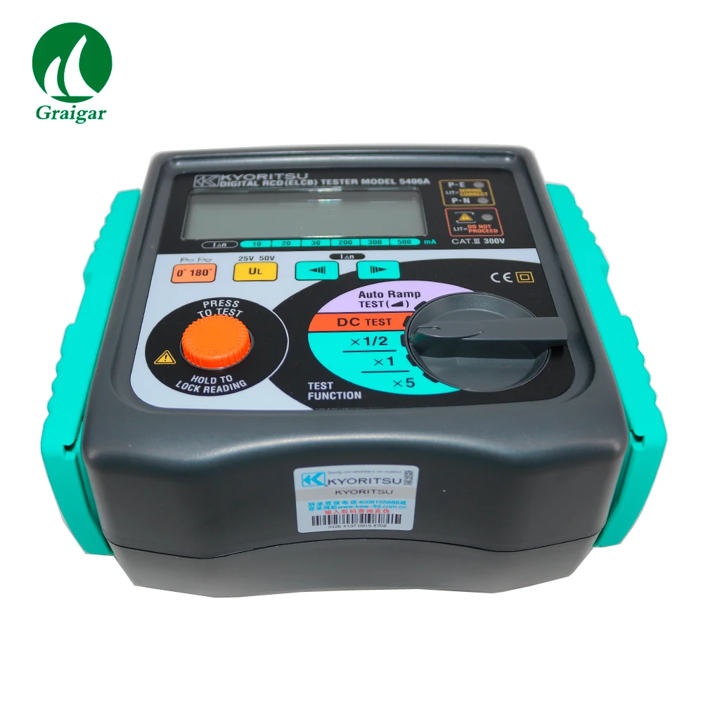 KYORITSU 5406A цифровой RCD (ELCB) тестеры пользовательский микропроцессор контролируется