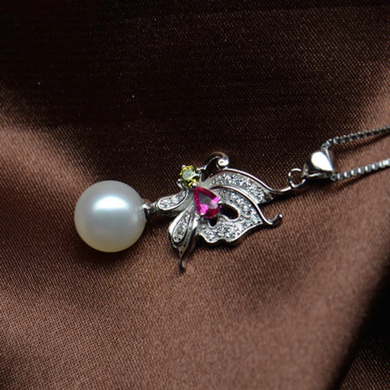 ?? Yikalaisi 2017 真珠のネックレス天然真珠ジュエリーチョーカーネックレスペンダント 925 スターリングシルバー女性のギフトのため