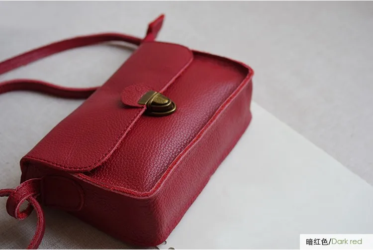 Wine Red Натуральная кожа, сумка через плечо для женщин, Натуральная Воловья кожа, ручная работа, маленькие сумки, женская сумка-мессенджер, летняя сумка - Цвет: Wine Red