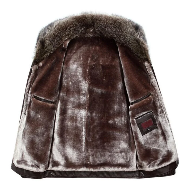 Осень зима Босоножки из искусственной pu кожи Для мужчин енота меховой воротник