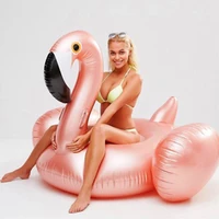 rose gold 150cm giant inflatable flamingo pool float newest pink ride on swimming ring for adults summer water holiday party toy