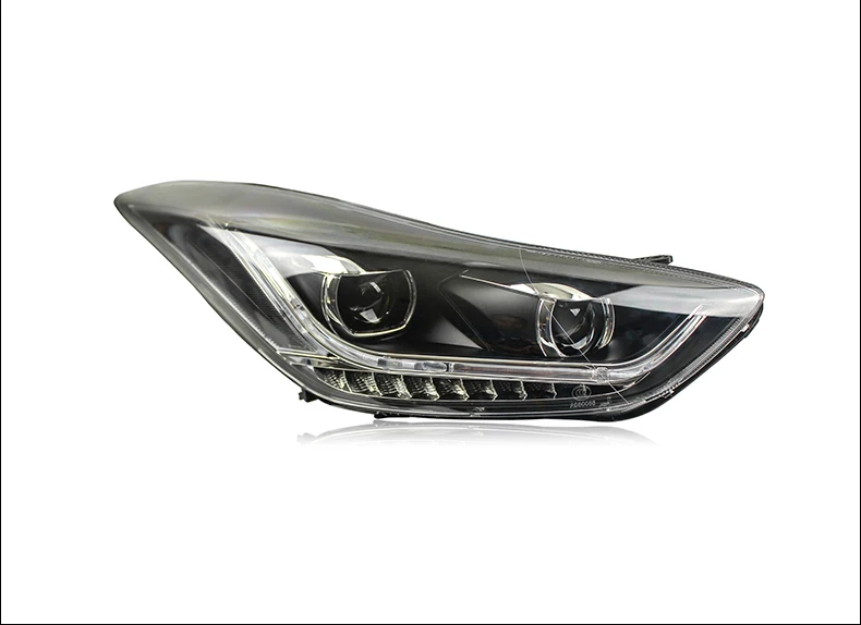 Doxa автомобильный Стайлинг для фары для автомобиля Hyundai Elantra 2012- светодиодный фонарь DRL Bi Xenon объектив Высокий Низкий луч парковка противотуманная фара