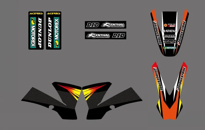 0252 новые стильные командные наклейки графические наборы для KTM 50 SX 2002 2003 2004 2005 2006